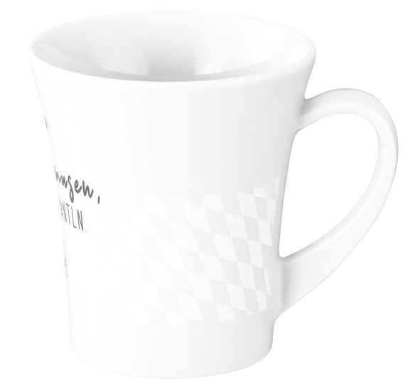 "Weniger grantln" Becher mit Henkel 0,4 l | Seltmann Weiden