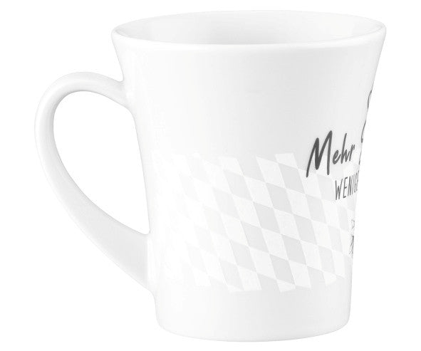 "Weniger grantln" Becher mit Henkel 0,4 l | Seltmann Weiden