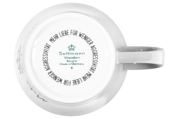 "Weniger grantln" Becher mit Henkel 0,4 l | Seltmann Weiden