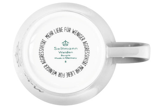 "Weniger grantln" Becher mit Henkel 0,4 l | Seltmann Weiden