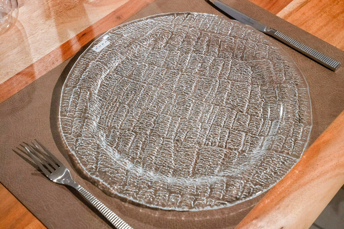 Speiseteller aus Glas